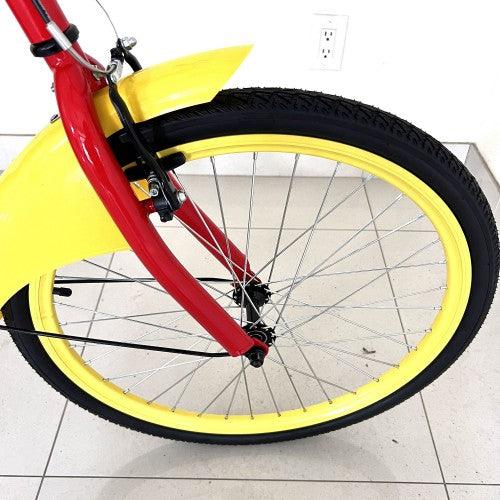 TOYTEXX 24 inch Wheels 3-Seat Tandem Bicycle Family Cruise Comfort Bike for Adults, Couples, Families (Red) - Toytexx TOYTEXX 24 inch Wheels 3-Seat Tandem Bicycle Family Cruise Comfort Bike for Adults, Couples, Families (Red) - Toytexx